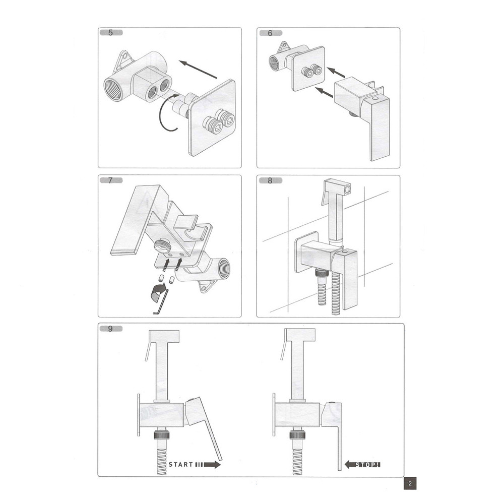 Змішувач гігієнічний TOPAZ LEXI TL 21106-H57-BL (000020990) Київ - фото 6