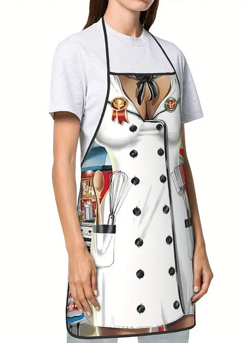 Фартух з приколом для жінок Кухарка 75 на 60 см різнобарвний Київ - фото 3