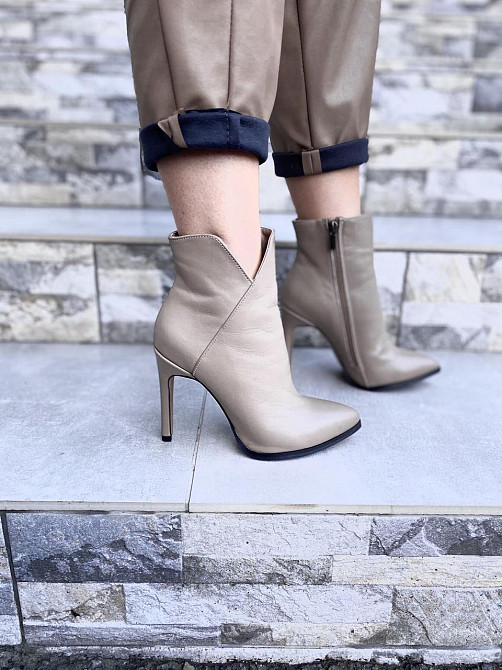 Nivelle Черевики жіночі NIVELLE капучино натуральна шкіра 35р. каблук 10см (3927) Коломия - фото 8