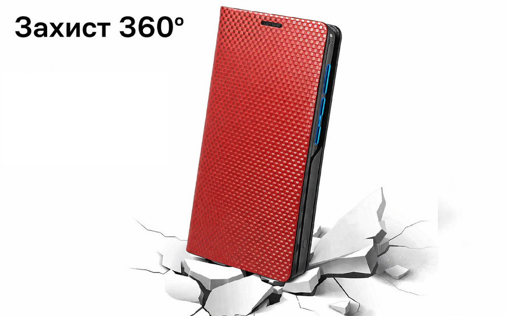 Чохол-книжка PlastGuard для Xiaomi Redmi 15 4G, Redmi 15C 4G — екошкіра, пластиковий бампер, магнітна застібка, функція підставки Київ - фото 1