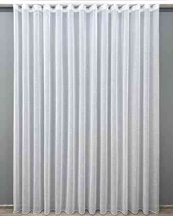 Тюль VR-Textil 2037т Лен Шлифованный однотонный с отблеском Белый 400х270 см (42-1158) Киев