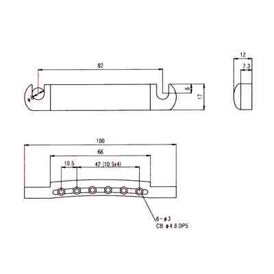 Струнодержатель для гитары Paxphil TS001 Chrome Винница
