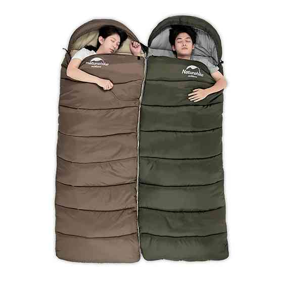 Спальник з капюшоном Naturehike U150 NH20MSD07, (11°C), лівий, коричневий Рівне