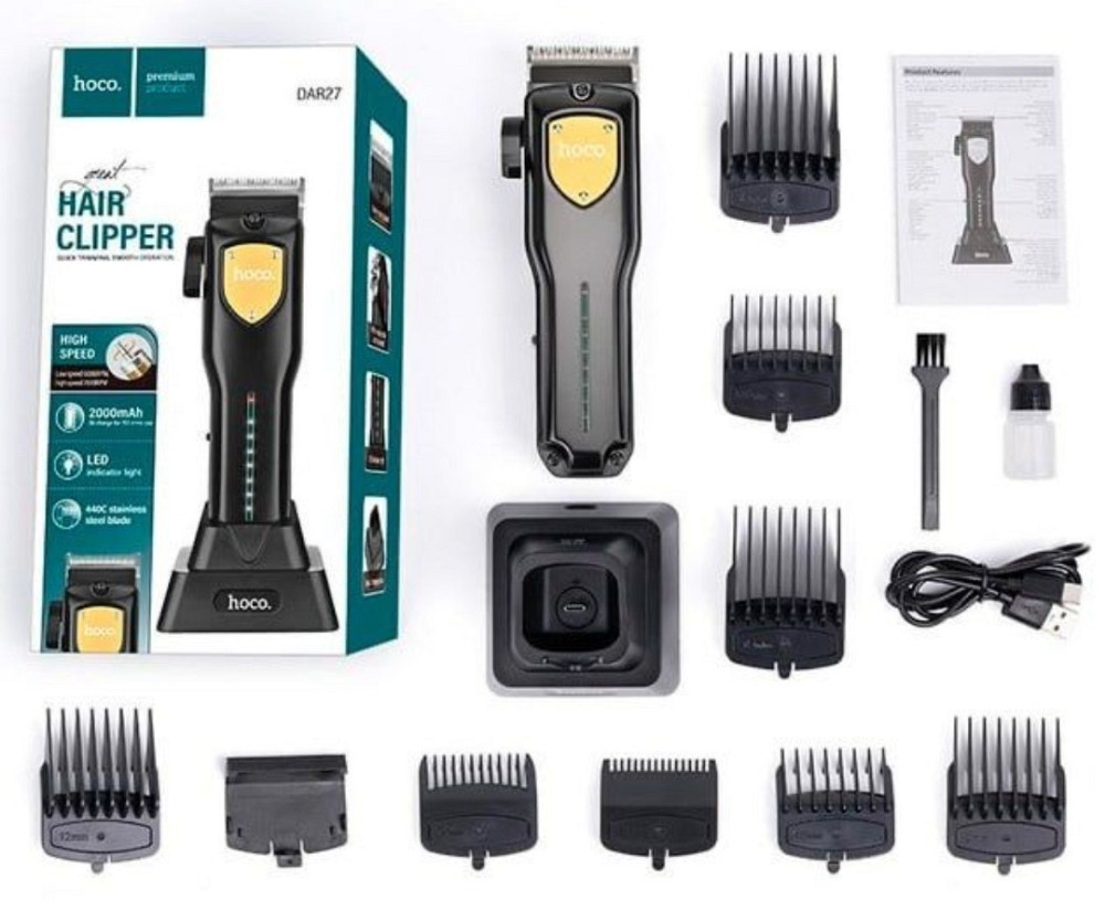 Машинка професійна для стриження HOCO DAR27 Black. Харків - фото 5