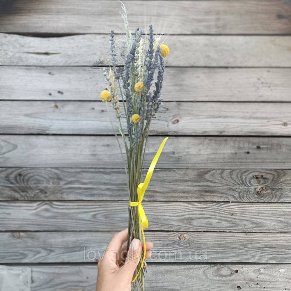 Букетик из сухоцветов кермек и лаванда Ирпень - изображение 1