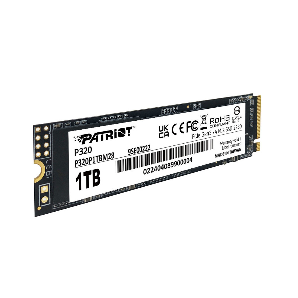 SSD M.2 Patriot P320 1TB NVMe 2280 Gen3.0 x4 3D TLC (P320P1TBM28) Киев - изображение 3