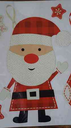 Новый год наклейки силикон Melinera 21 на 55 см разноцветный Киев