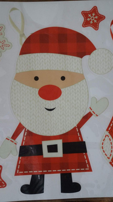 Новий рік наклейки силікон Melinera 21 на 55 см різнобарвний Київ - фото 3