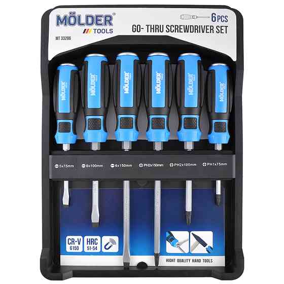 Набір викруток Molder ударні з шестигранною опорою 6шт MT33206 Львів