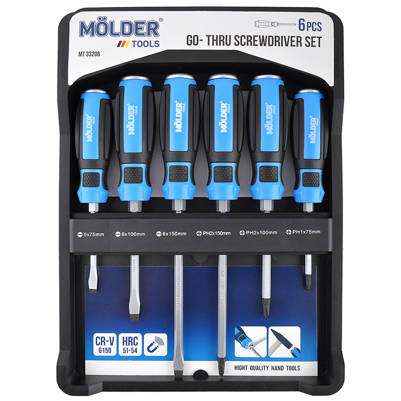 Набір викруток Molder ударні з шестигранною опорою 6шт MT33206 Львів - фото 1