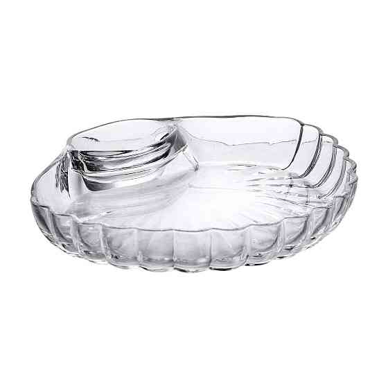 Сервірувальне блюдо для закусок зі соусником 21х19 см Київ