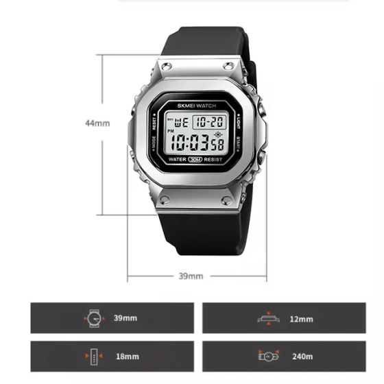Чоловічий наручний годинник Skmei 1796 (Чорно-сірі) Київ