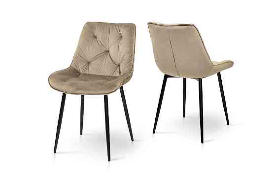 Стілець Прадо чорний/ велюр мокрий пісок Киев