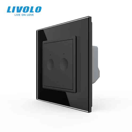 Сенсорний вимикач Sense 2 сенсора Livolo чорний (722000212) Коломия