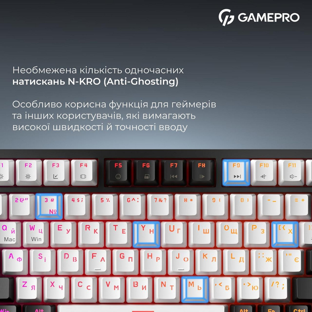 Клавіатура GamePro Asgard Valhalla Max MK160B Max USB Black ( 16771 ) Харків - фото 16