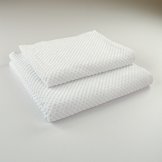 Набор махровых полотенец однотонных 2шт 50x90см, 70x140см Damask Премиум качества Жаккардовое с велю Сумы - изображение 1