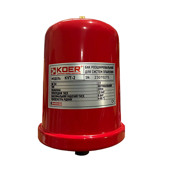 Бак розширювальний для системи опалення (вертикальний) Koer KVT-2 2л. 1/2" EPDM (KP3149) Київ