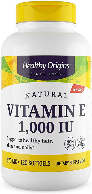 Вітамін Е Healthy Origins Vitamin E 1000 МЕ 120 капсул Київ - фото 1