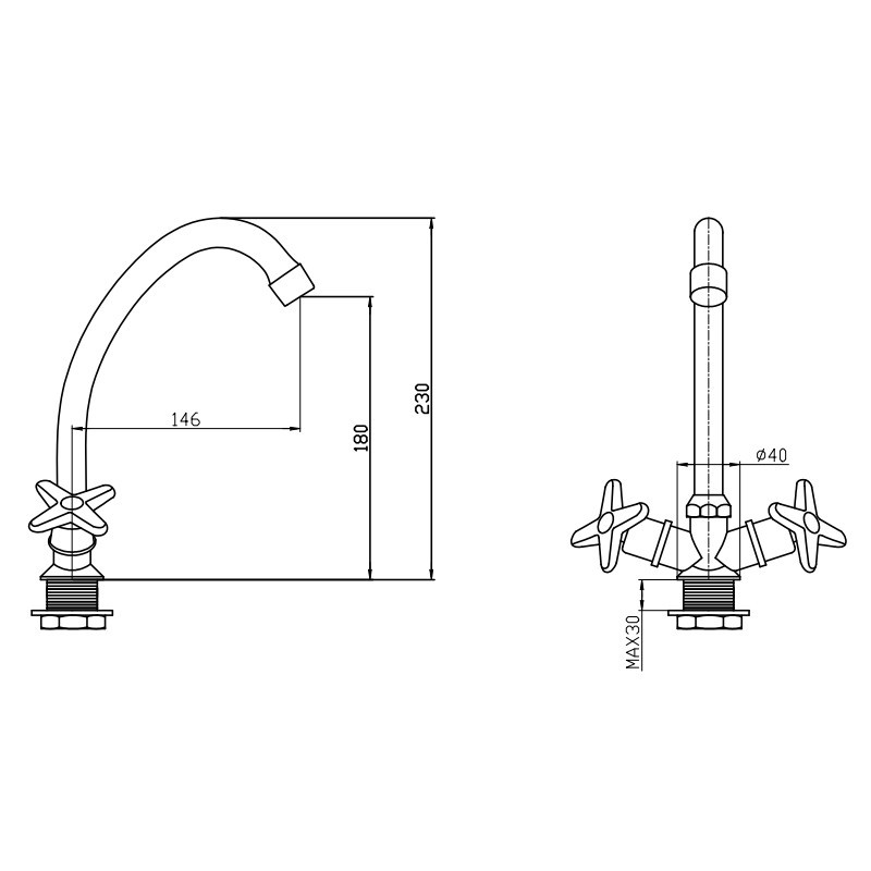 Кухонний змішувач Mixxus Mauro 271 Nut (MI6259) преміум якості Харків - фото 2