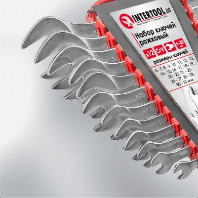 Набір ріжкових ключів INTERTOOL 6-32 мм - надійний набір інструменту Львів - фото 2