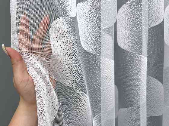 Тюль VR-Textil 2075т Жакард Білий 400х270 см (42-1286) Київ