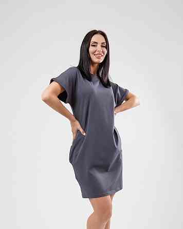 Летнее платье с карманами Nirvana 42-44, Графит Киев