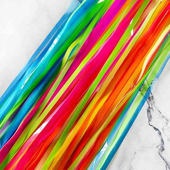 Дощик на фотозону флуоресцентний неоновий святковий 2 м на 1 м різнобарвний Київ