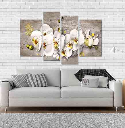 Модульна картина Абстракція Орхідея Art-161_4 Київ