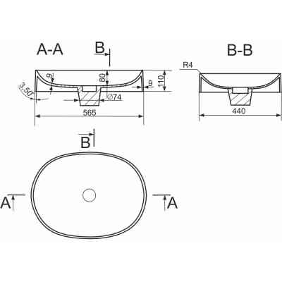Раковина GRANADO Morella black (gbs0201) Вінниця