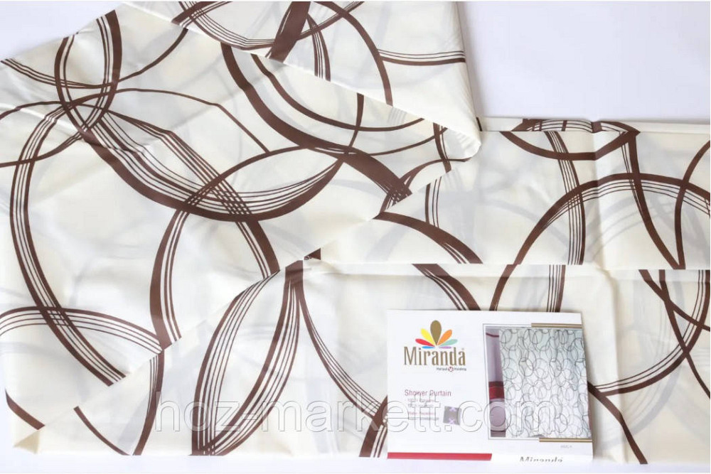 Штора в ванную тканевая Miranda Amalia 180 х 200 см бежевая Харьков - изображение 4