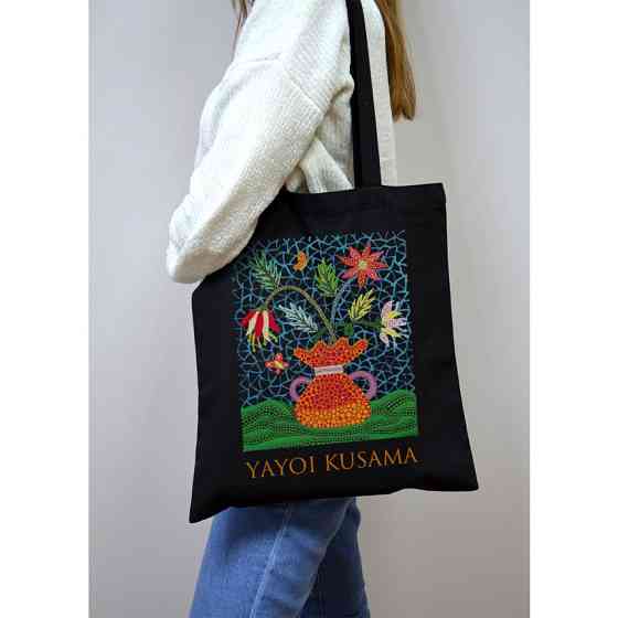 Екошопер BookOpt BK4084 YAYOI KUSAMA Квіти, чорний Киев