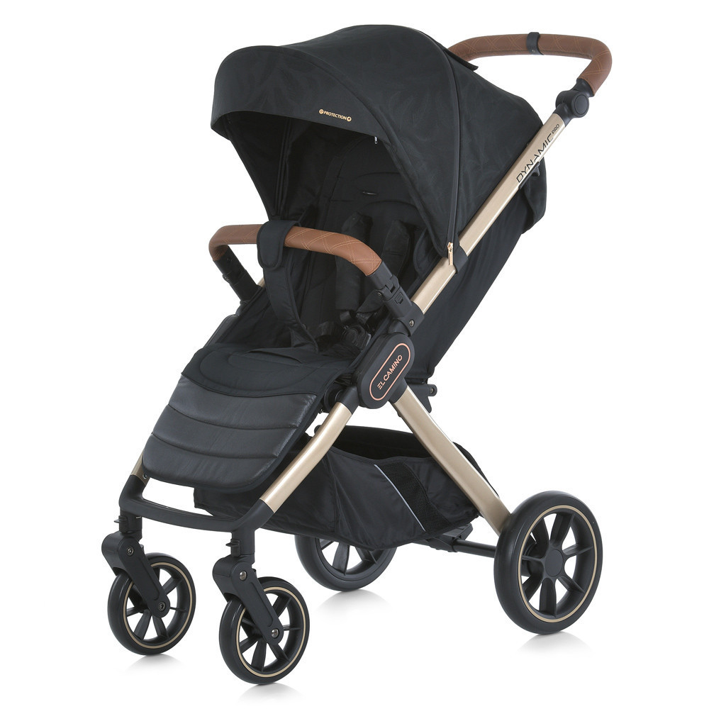Коляска дитяча EL CAMINO DYNAMIC PRO Special Blac прогулянкова з чохлом та дощовиком Чорна (ME 1053-3) Чернигов - изображение 1