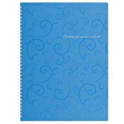 Блокнот Buromax spiral side, А4, 80sheets, Barocco, square, blue (BM.2446-614) Вінниця