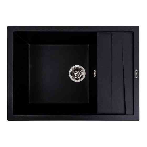 Кухонна мийка гранітна матова 7050 CASCADA Platinum чорний металік Коломыя