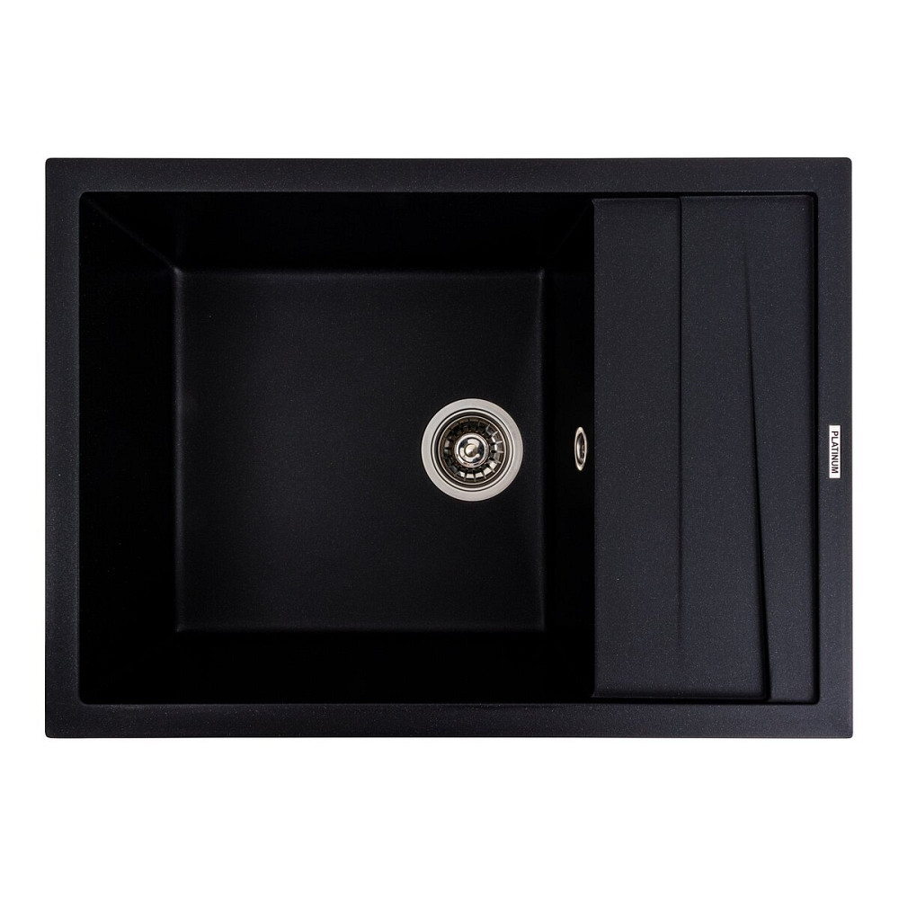 Кухонна мийка гранітна матова 7050 CASCADA Platinum чорний металік Коломыя - изображение 1