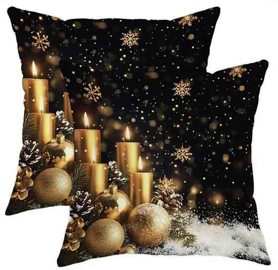 Комплект новорічних наволочок на подушки 2 шт Смела