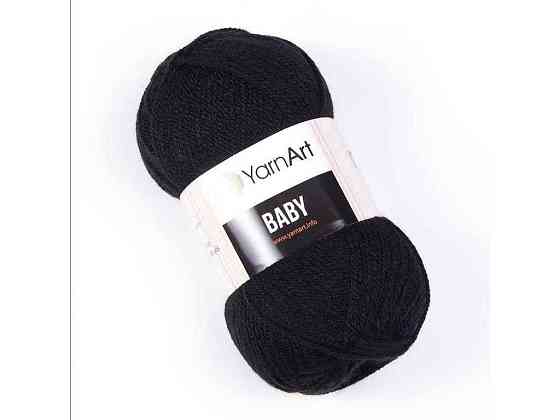 Пряжа Baby чорний 100% акрил 150м 50г 5шт/уп 585-Black ТМ YarnArt Київ