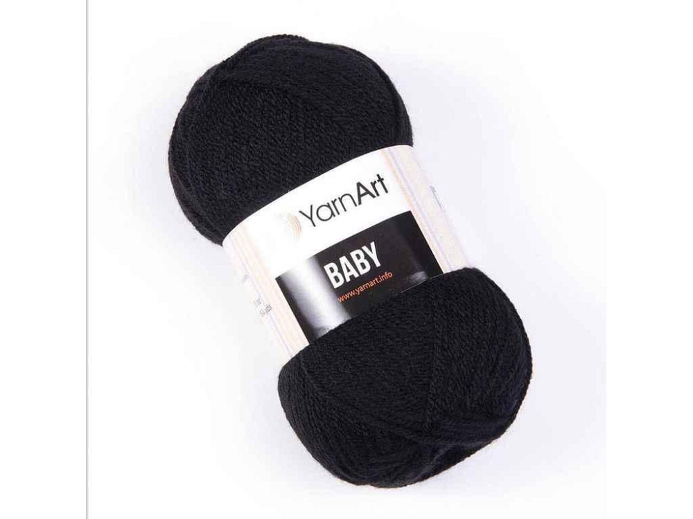 Пряжа Baby чорний 100% акрил 150м 50г 5шт/уп 585-Black ТМ YarnArt Київ - фото 1
