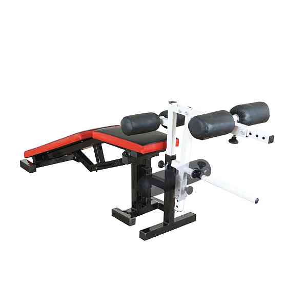 Лавка регульована з від'ємним кутом та тренажером для ніг Стійки, лавки для жиму і присідань без стійок Київ