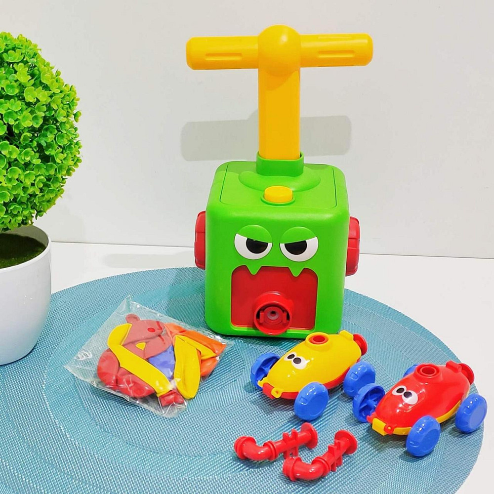 Установка з повітряними кульками Монстрік 2 машинки пакетик з кульками механічний принцип Зелена (KB 133) Чернігів - фото 1