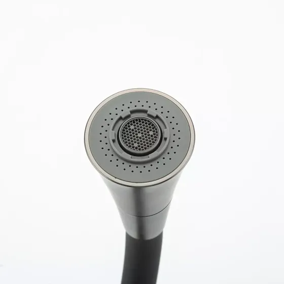 Смеситель для кухни с гибким изливом Frap F4044-9 2 режима, графит/черный Киев