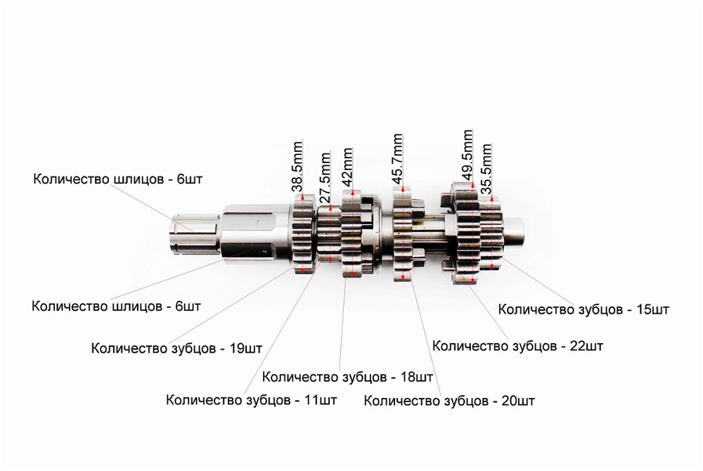 Коробка передач (два вали з шестернями) СG-200cc "вал первинний 11зуб." Киев - изображение 3