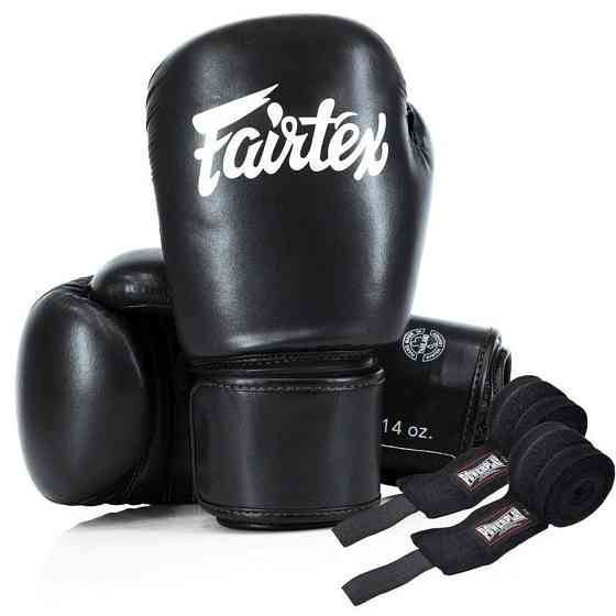 Боксерські рукавиці Fairtex BGV27 Black 10 унцій (бинти в комплекті) Каменское