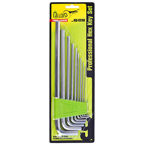 Набір шестигранників 9 пр. Alloid НШ-0918D довгі 1.5-10мм Вінниця - фото 1