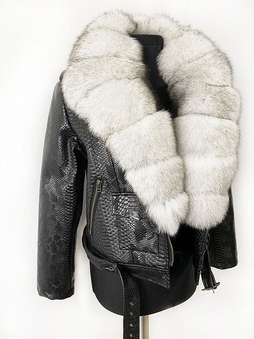 Косуха куртка жіноча з хутром песця Чорнийр 42 Харків - фото 2