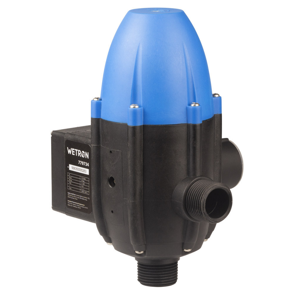 Контролер тиску електронний 1.1кВт Ø1" рег. тиск вкл 1.5-3.0 бар + розетка і вилка WETRON (779734) Рівне - фото 7