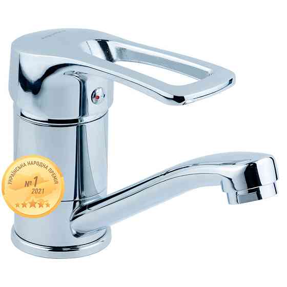 Смеситель MD Ø40 для кухни гусак прямой 150мм на шпильке AQUATICA MD-2B144C (9712120) Киев