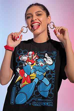 Футболка з аніме принтом Мега Відео Гаме оверсайз (S/M/L) Чорний AnimeJ0180 Дніпро