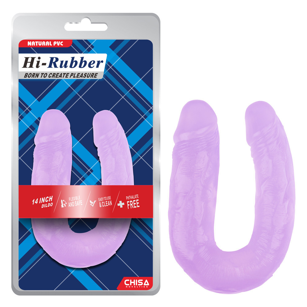 Фаллоимитатор двойной Chisa Hi-Rubber, фиолетовый Sex Aura Киев - изображение 1