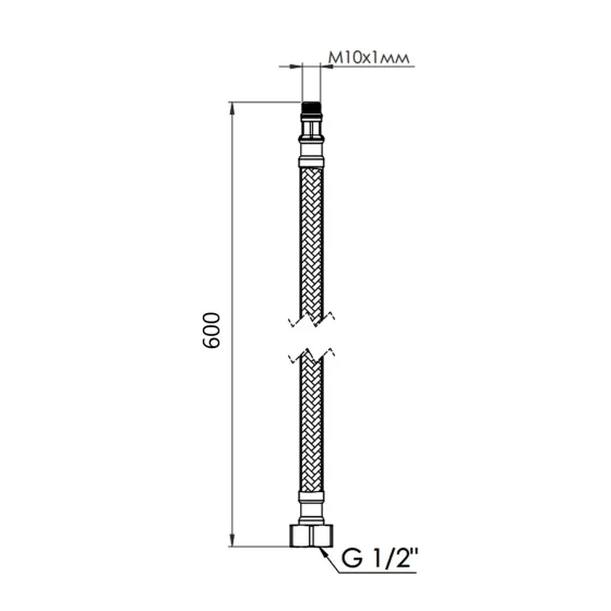 Гнучка підводка для води Thermo Alliance Forte М10 60 см (пара) SF390W60 Київ